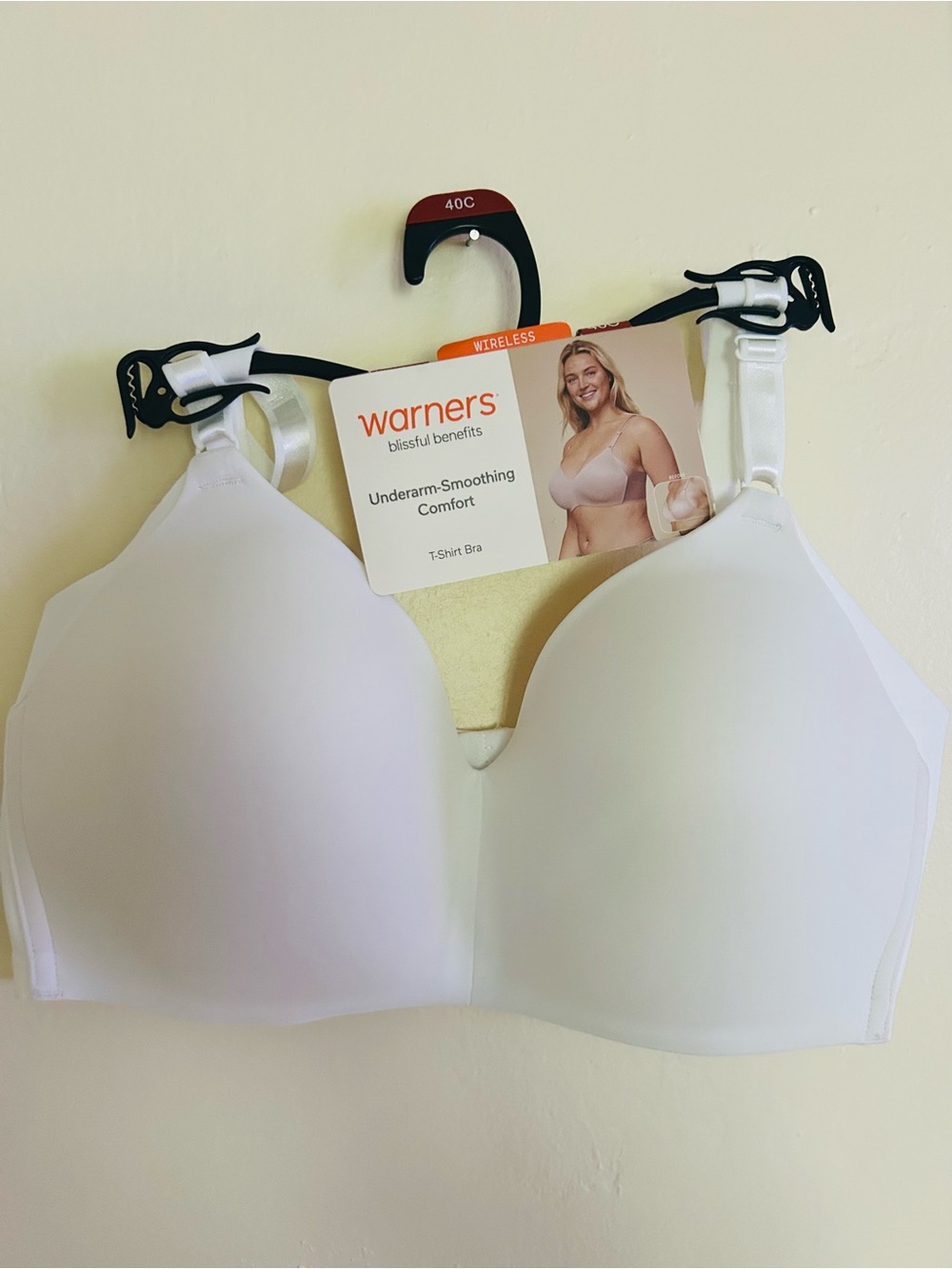 Warner's Blissful Benefits Wireless T-Shirt Bra — White